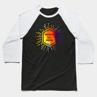 Autistic and proud (watercolor, solid) Baseball T-Shirt